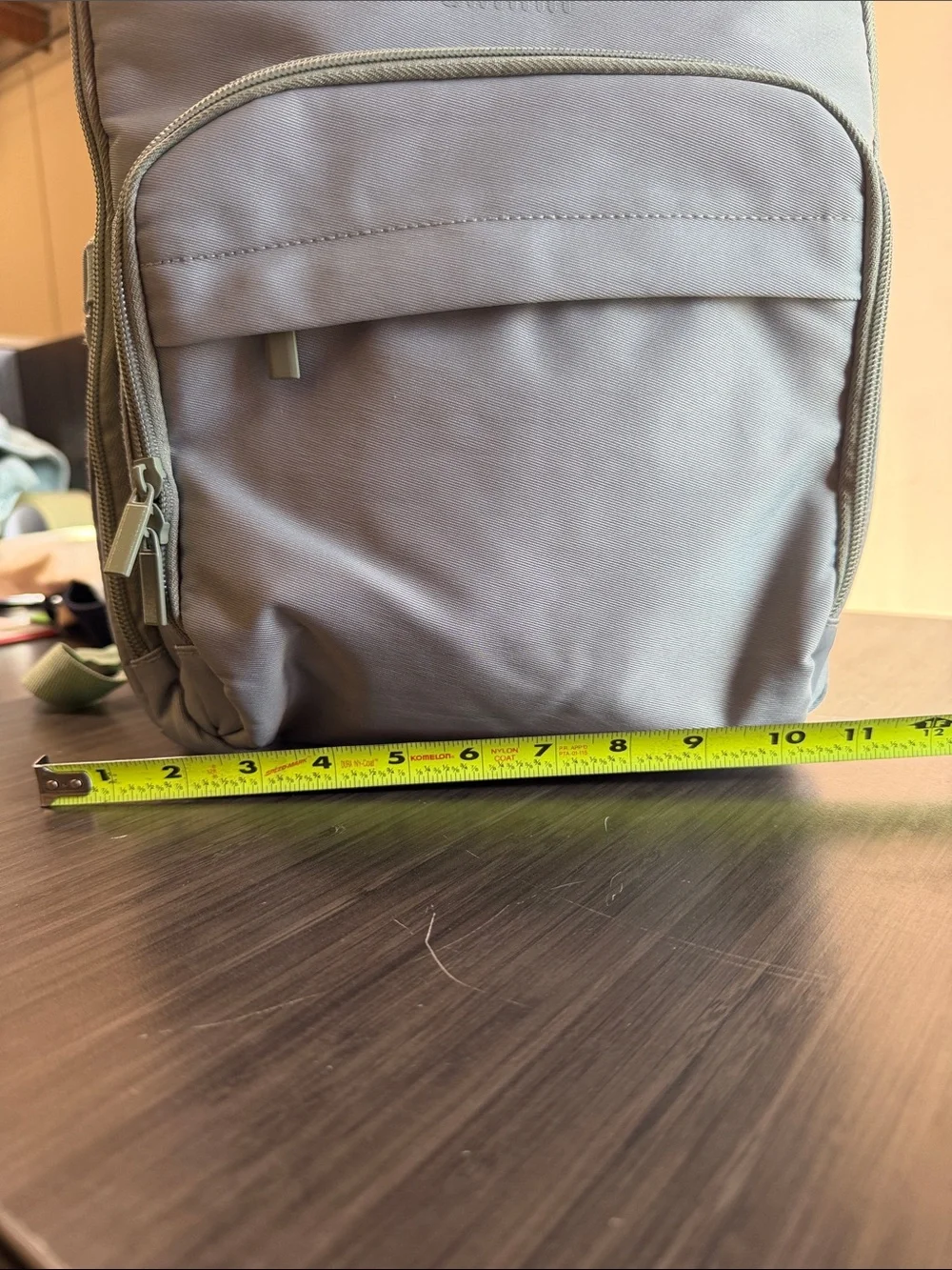 Blue Gray Everyday Backpack with Multiple Pockets